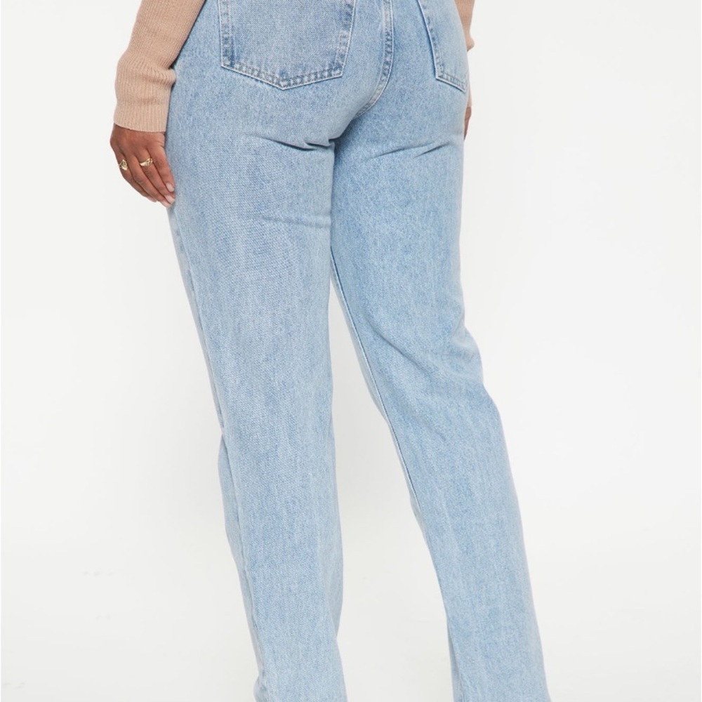Fashion Nova Light Blue Straight Leg Jeans